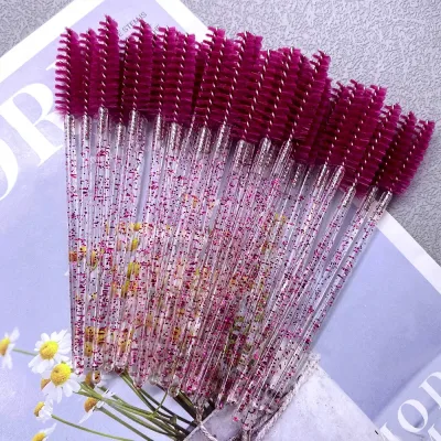 50 brosses à cils jetables à manche
