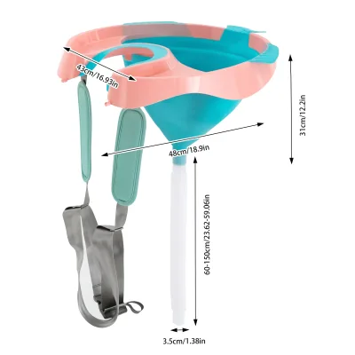 Bac à shampoing pliable bleu ou rose – image 2
