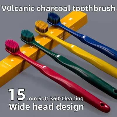 Brosse à dents souple au charbon volcanique
