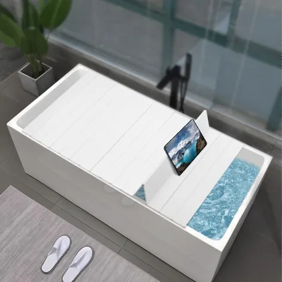 Couverture de baignoire pliable blanche