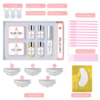 Kit de rehaussement de cils 10 pièces