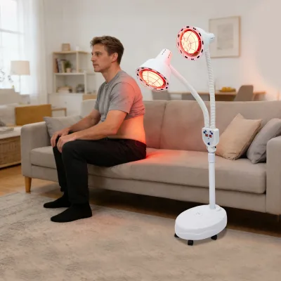 Lampe chauffante infrarouge à double tête