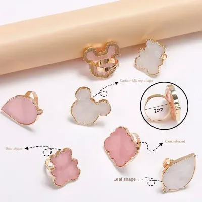 Palette à ongles en anneau, forme cœur – image 2
