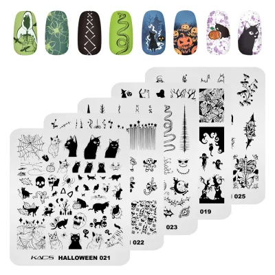 Plaque de tamponnage ongles Halloween