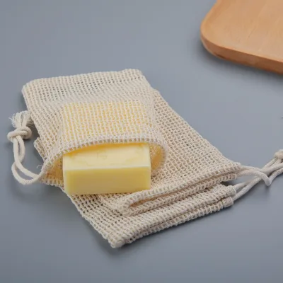 Sac à savon en coton, lot de 3 pièces