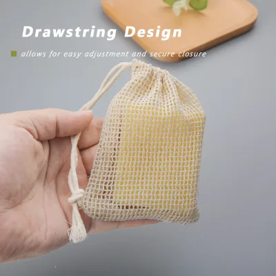 Sac à savon en coton, lot de 3 pièces – image 3