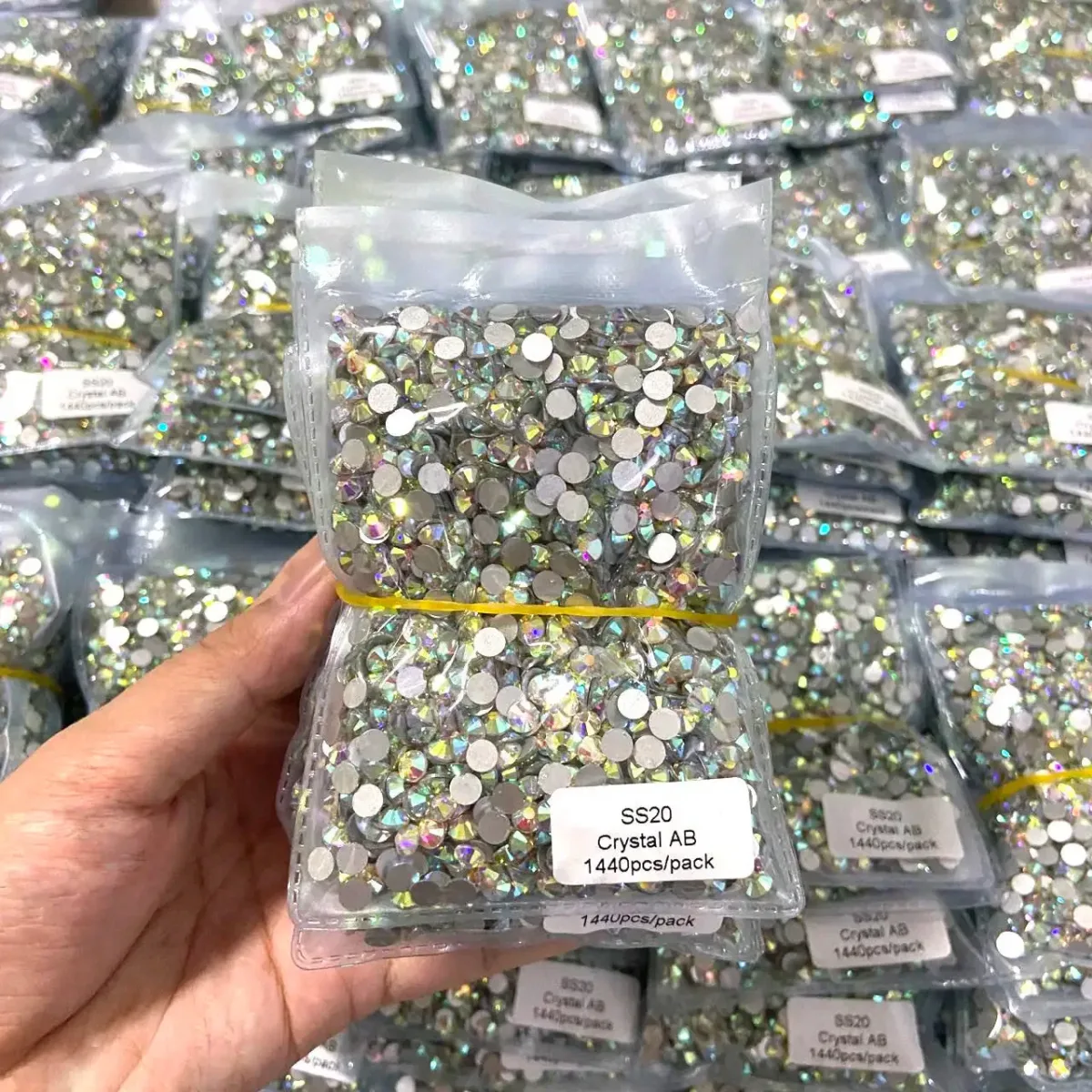 Strass plats en verre pour ongles