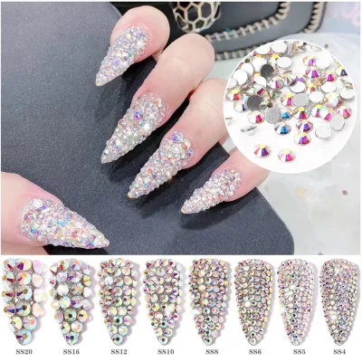 Strass plats en verre pour ongles – image 3